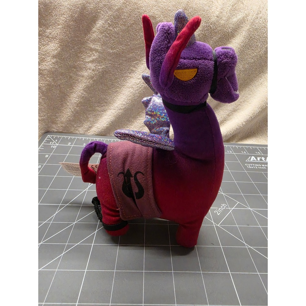 Fortnite Dark Llama Plush Jazwares 2019 Epic Games Purple Red Glitter Wing 7"